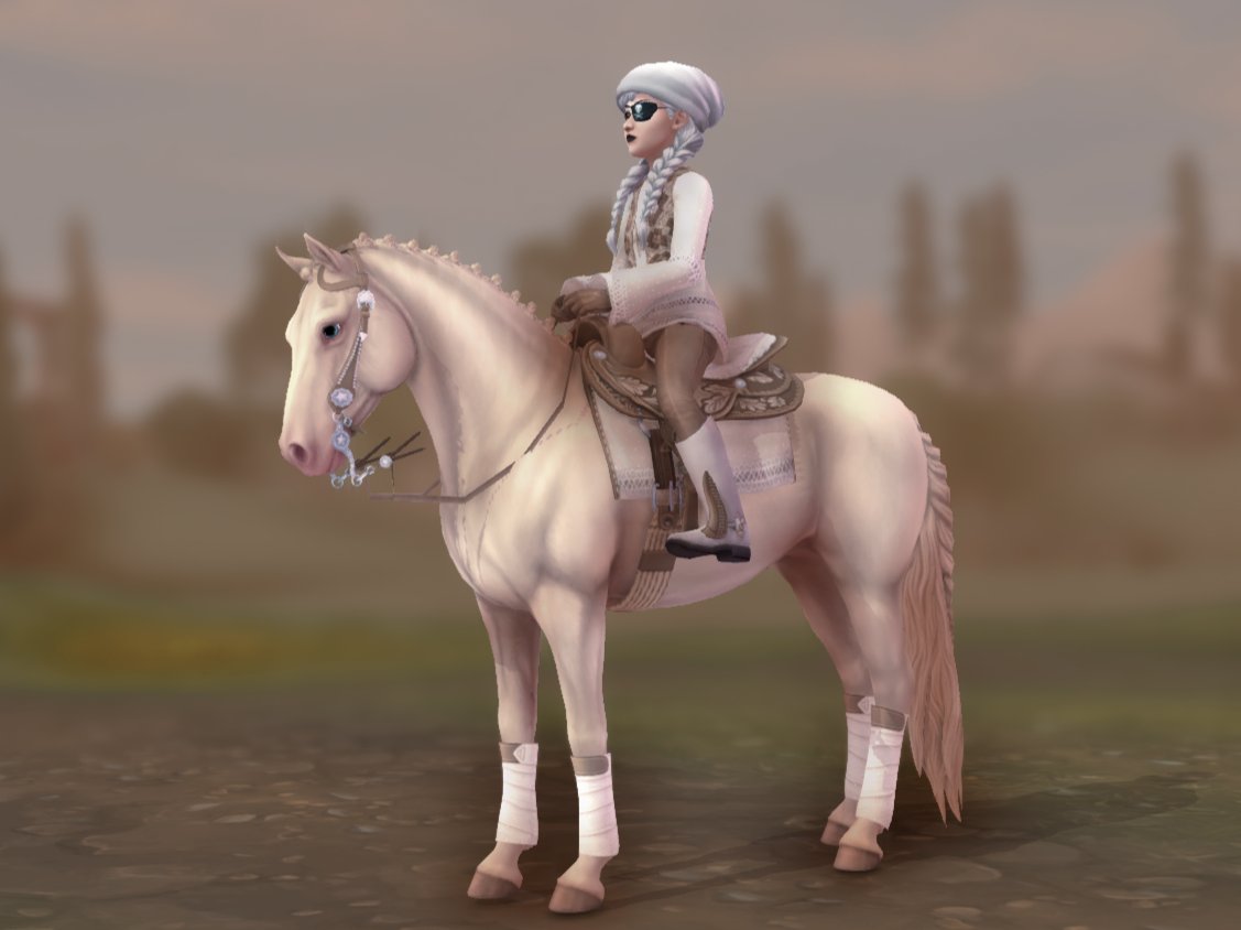 kinghaven_sso's tweet photo. Loving the western event from @StarStable so far! The only thing that I'm not liking is the amount of wolves 😳 (and the bugged western saddles but it will be fixed for sure).

I made this cute outfit with the help of some event items 🤍 https://t.co/Xauxm9Lcdv