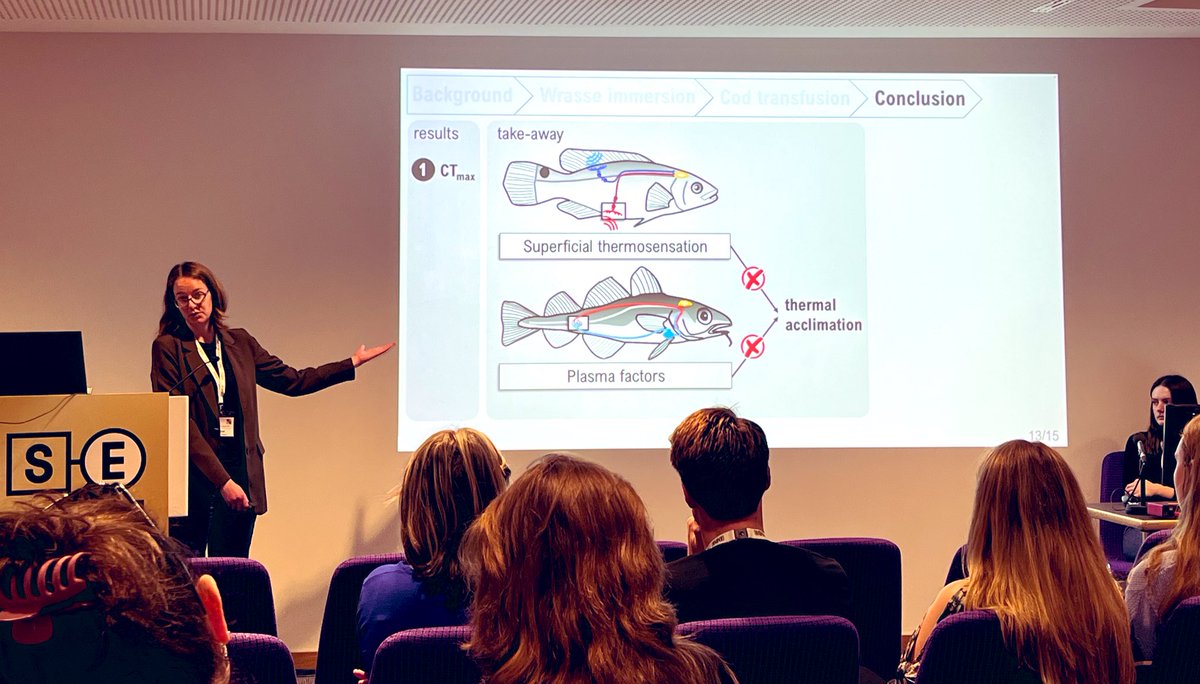 Lorena Silva Garay (@dloresilva) on Twitter photo Fantastic talk by <a href="/LeeuwisRobin/">Robin Leeuwis</a> at <a href="/SEBiology/">SEB @sebiology.bsky.social</a> 2023 testing a novel method to learn about acclimation signaling in fish ๐๐ก๏ธ๐ Fantastic talk by <a href="/LeeuwisRobin/">Robin Leeuwis</a> at <a href="/SEBiology/">SEB @sebiology.bsky.social</a> 2023 testing a novel method to learn about acclimation signaling in fish ๐๐ก๏ธ๐