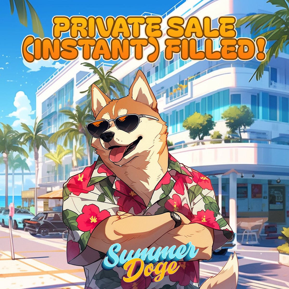 BSCSummerdoge's tweet photo. 🎉 Our Private Sale was instantly filled! Experiencing FOMO? The sun hasn't set on #SummerDoge just yet. Our presale is up next with a low HC of 150 BNB ONLY! Catch the wave 🌊 #CryptoPresale #BSC #SummerDoge #Doge #Presale https://t.co/mrz1c7lyRO