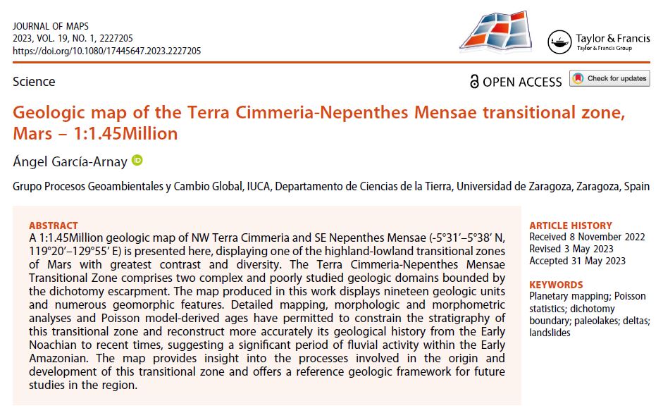 🔴NEW PUBLICATION ‼️ – I am happy to announce the publication on <a href="/journalofmaps/">Journal of Maps</a> of my latest paper: "Geologic map of the Terra Cimmeria-Nepenthes Mensae transitional zone, Mars – 1:1.45Million". Check the thread to learn more! (1/6) 🔽

🌐doi.org/10.1080/174456… 

#Mars #Science