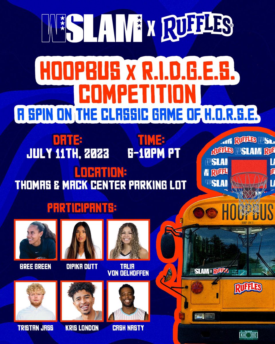 wslam's tweet photo. Vegas! WSLAM & @RUFFLES will be at Thomas & Mack Center on Tuesday from 6-10PM with @thehoopbus getting buckets with some of your favorite influencers in a special game of R.I.D.G.E.S. Come join us! #OwnYourRidges #Ruffles_Partner https://t.co/TiqLWDPxCv
