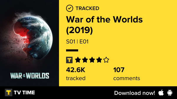 rayallentaylor's tweet photo. I've just watched episode S01 | E01 of War of the Worlds (2019)! #waroftheworlds  https://t.co/akHUjhDKly #tvtime https://t.co/zZlH4lW1Ko