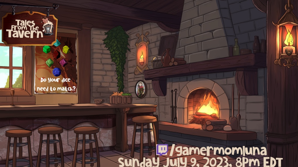 GamerMomLuna's tweet image. @BDaveWalters, @ThatCandaceGirl, @davidtilstra, @JennGeeky, &amp;amp; @Kaydamphyr join me tonight on Tales from the Tavern! We&apos;ll be live, answering your #ttrpg questions at 8pm EDT! We&apos;ll also be wrapping up the Extra Life Charity Stream Weekend Extravaganza! Hope you&apos;ll be there!