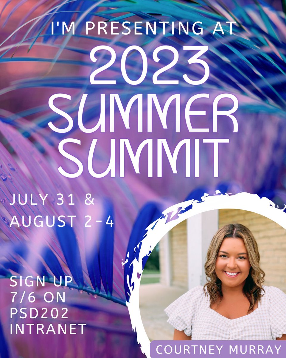 D202ITC's tweet photo. π@d202schools #SummerSummit202 registration is OPEN at https://t.co/tPJhSYfXuQ!
β¨ Our #ITCs are ready and excited to present sessions July 31st and August 2nd - 4th!
#ProfessionalDevelopment #BlendedLearning #EdTech #EduTwitter https://t.co/VRuscXbyGU