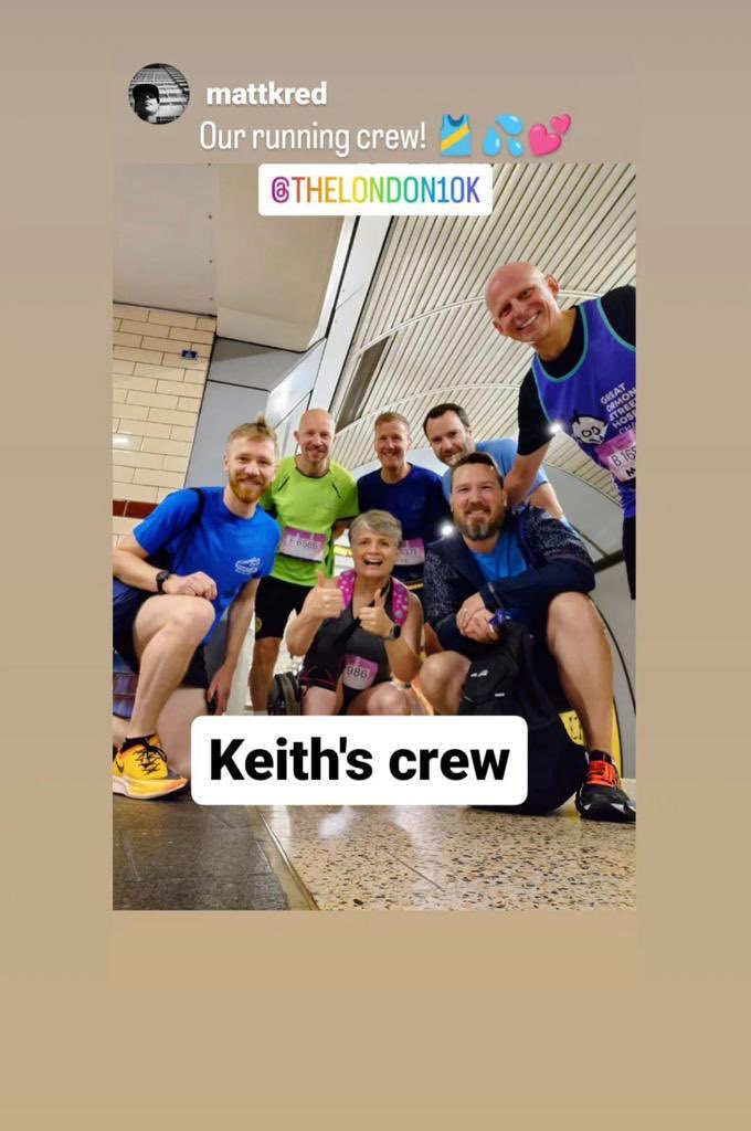 robinashepherd's tweet photo. Amazing atmosphere in London to run the 10km today.   Always special to run with a great group of people.  Always for you Keith ❤️ https://t.co/1RMQmen0fO
