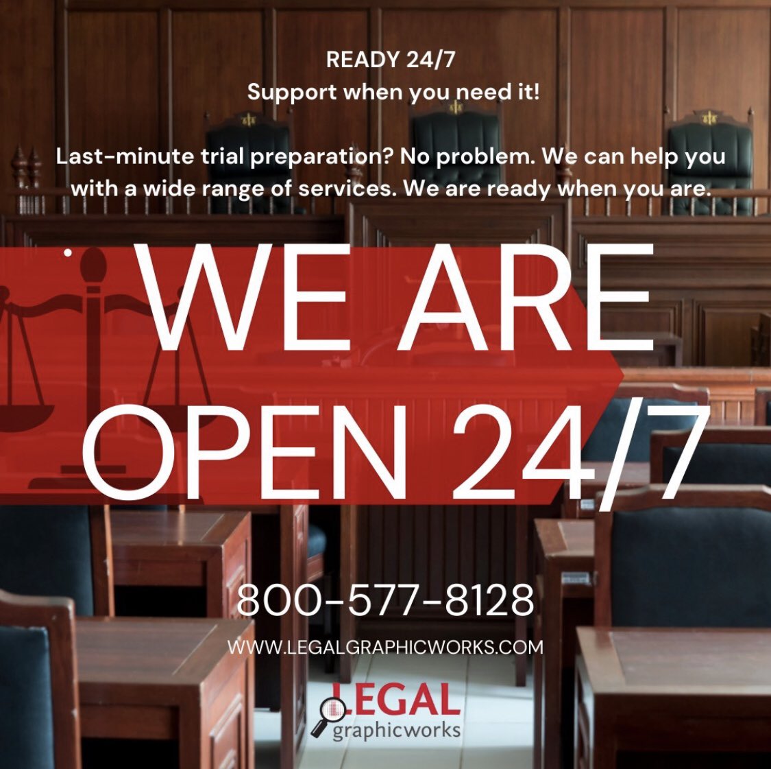 LegalGraphicwrx's tweet photo. If you have any last-minute trial needs, we are here to assist!
Enjoy the rest of the weekend, everyone!
.
.
.
#LitigationSupportFirm #Graphics #Trial #Visuals #animations #Trialtechnology #Trialtechnicians #CustomGraphics #Illustrations #LegalGraphicworks #legalgraphics https://t.co/GiEwMZmkQd