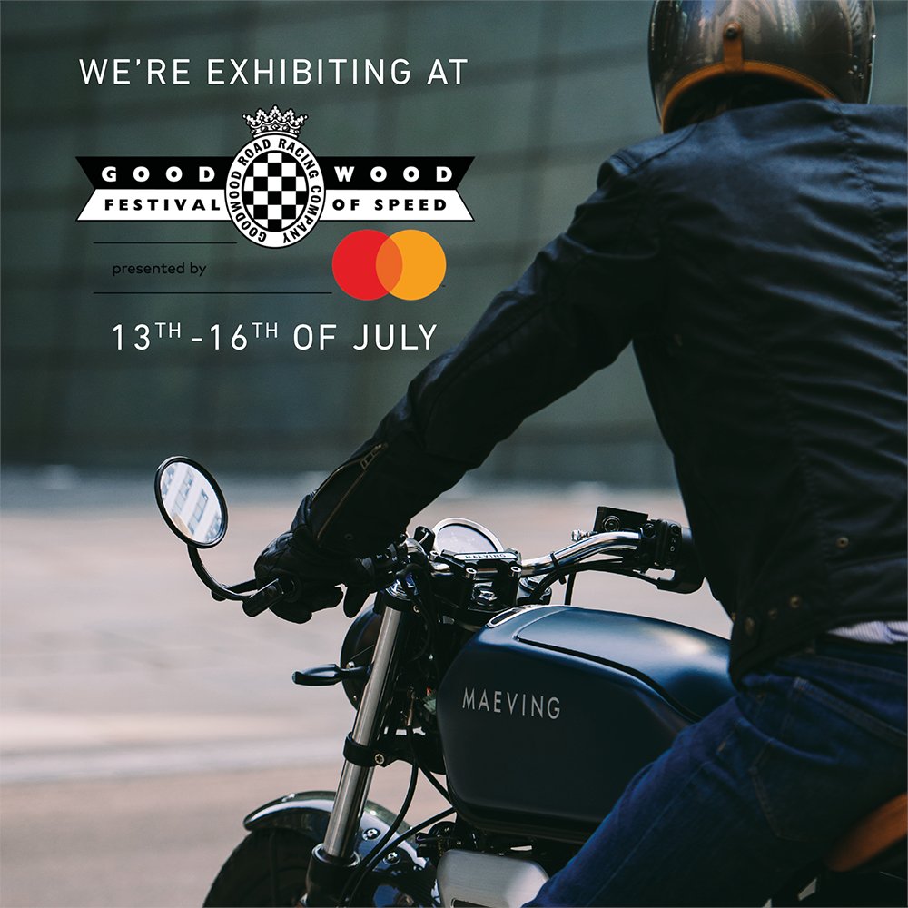 We're going to @fosgoodwood! Catch us at the iconic Festival of Speed from 13th-16th July, at Stall 129. This will be a fantastic opportunity to take a seat on the Maeving RM1, chat with our friendly team, and see the new Maeving Roll Top Pannier. #goodwood #festivalofspeed2023