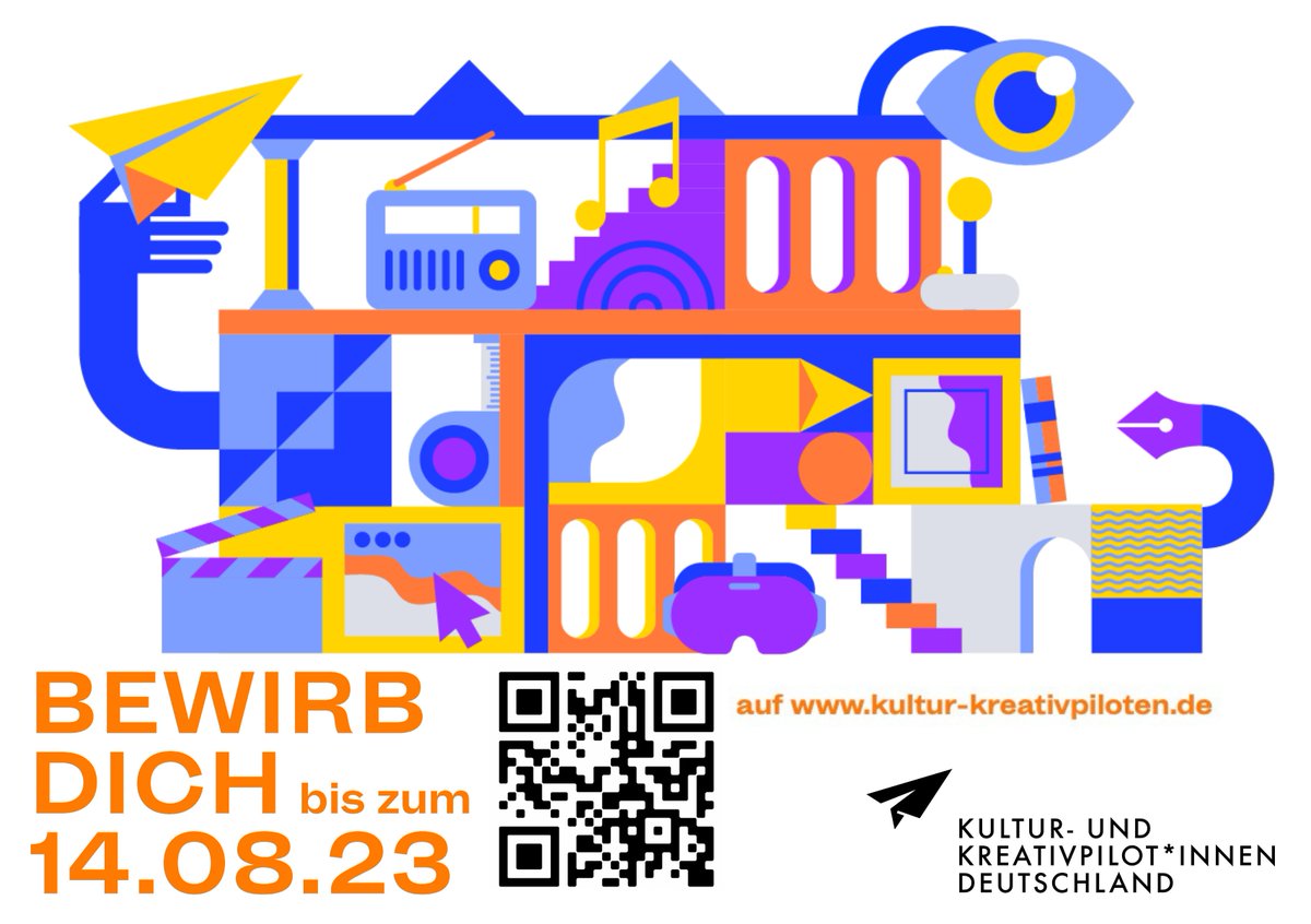 Die Bewerbungsphase läuft für Kultur- und Kreativpilot*innen vom 3. Juli bis 14. August 2023.
#gründen #kreativpilotinnen #kulturpilotinnen #gründerin #unternehmerin