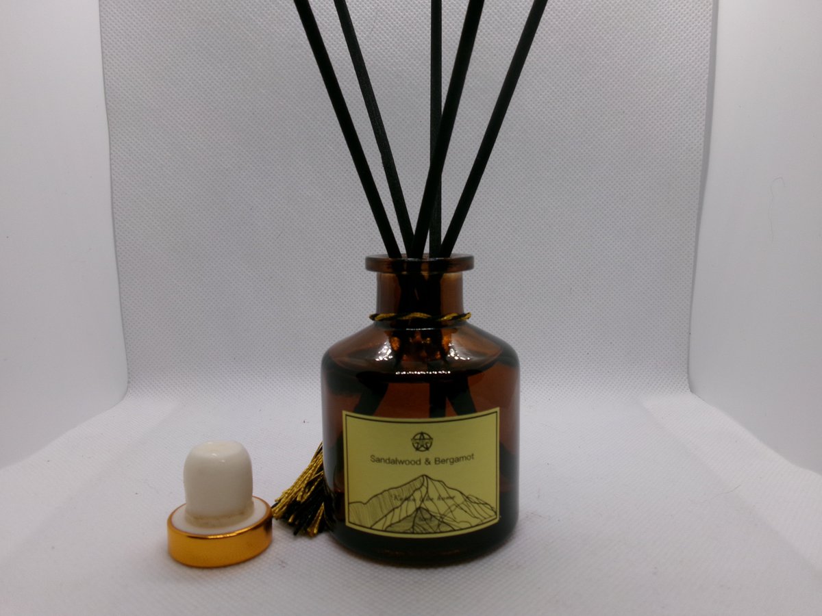 These are our reed diffusers. Initially, they are available in either Amber or Sandalwood and Bergamot, but more scents will follow.
These are now available in our online store. Please visit bellbookcandle.online  or see our Ebay, Amazon, Numonday or Etsy store