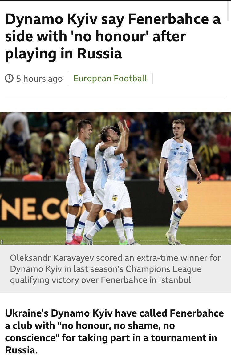 shujahaider5's tweet photo. So, Dynamo kyiv will not take part in any tournament taken place in Israel. #dynamo @dynamokyiven https://t.co/XLbKtLBsAe