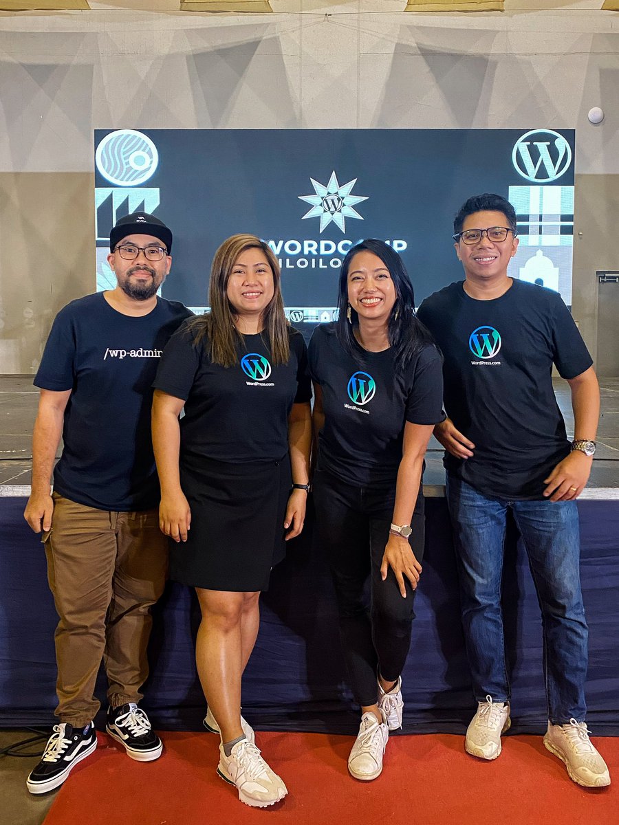wordpressdotcom's tweet photo. The https://t.co/eRvNKWaolr team had the best time at #WCIloilo! We were proud to sponsor such an incredible WordCamp and meet such a wonderful community 💙 Thank you, @WCIloilo! https://t.co/VIZiq3iQmK