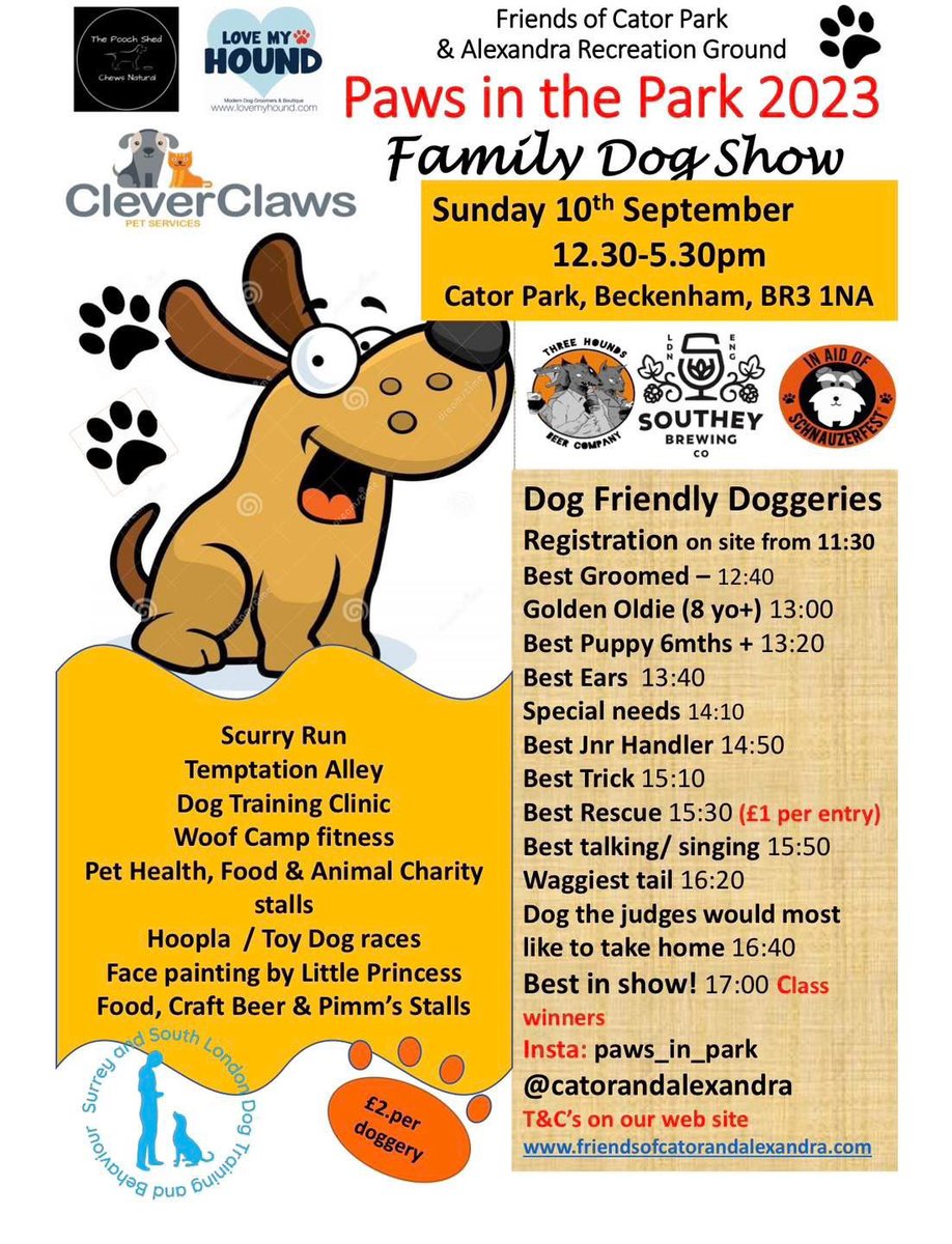 <a href="/threehoundsbeer/">Three Hounds Beer Co</a> <a href="/SoutheyBrewing/">SoutheyBrewingCo</a> @lovemyhounduk <a href="/cpdinosaurs/">Crystal Palace Dinos</a> <a href="/Foal_Farm/">Foal Farm Animal Rescue</a> <a href="/Battersea_/">Battersea</a> <a href="/Snuffledogcafe/">Snuffle dog cafe & wine bar</a> <a href="/SchnauzerfestUK/">SchnauzerfestUK®</a> <a href="/elliereeves/">Ellie Reeves</a> <a href="/BadlyDadly/">David Edwards</a> <a href="/PengeFestival/">Penge Festival</a> <a href="/FOCRG/">FriendsOfChisRec</a> <a href="/LondonFire/">London Fire Brigade</a> @GreenGymPenge <a href="/GoodGymBromley/">GoodGym Bromley</a> <a href="/GreenercleanerB/">GreenerandcleanerUK</a> <a href="/goparkslondon/">GoParksLondon*</a> <a href="/OurGipsyHill/">Gipsy Hill Friends</a> <a href="/PengeTrail/">Penge Heritage Trail</a> <a href="/PengeTheatre/">The Bridge House Theatre</a> <a href="/idverde_Bromley/">Bromley Parks</a> <a href="/NewsInBeckenham/">News in Beckenham</a> <a href="/gerrikeniger/">Gerri Keniger</a>