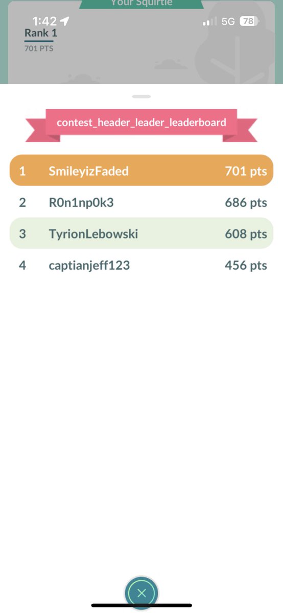a_Smileyface's tweet photo. Contest_header_leader_leaderboard
Really? @NianticHelp @NianticLabs @NianticEng #PokemonGO https://t.co/zIrxjqqBpQ