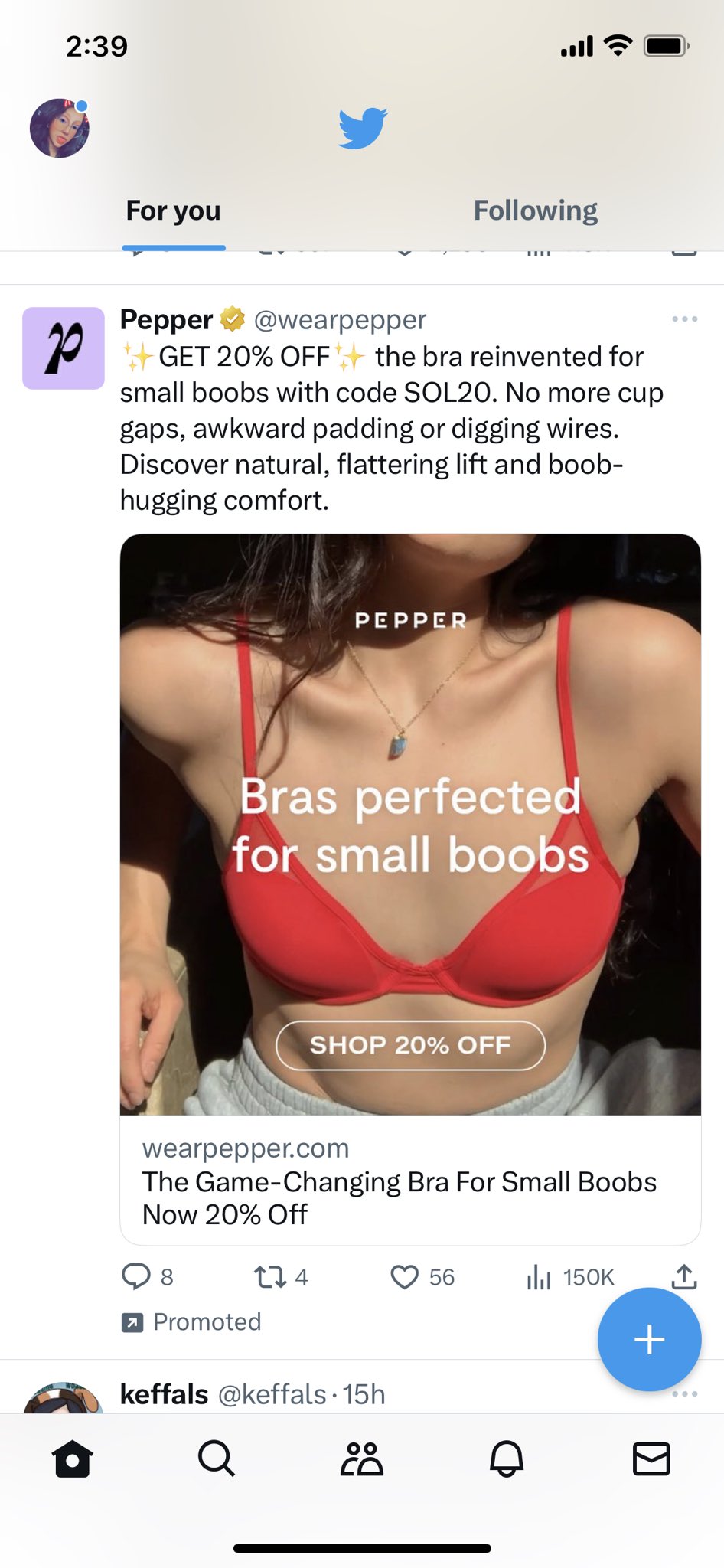 Essie ♑os on X: Honestly, I am so over it with these targeted ads  constantly reminding me that my boobs are small lmfao  t.coWJuPEklAF9  X