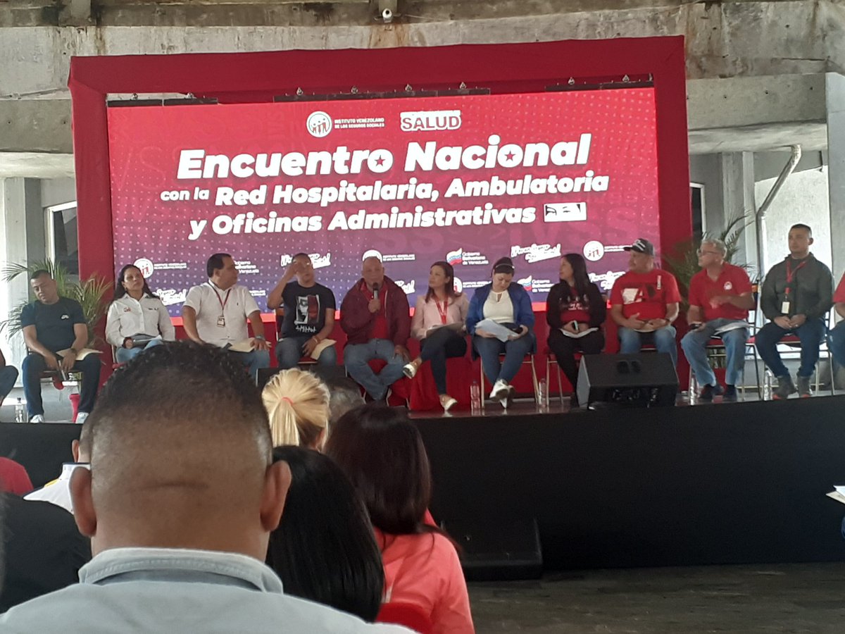 Hoy <a href="/Hectornouel/">IVSS Héctor Nouel J</a> presente en el Encuentro Nacional con la Red Hospitalaria, Ambulatoria y Oficinas Administrativas como SPNS, Siguiendo lineamientos de la Ministra de Salud y Presidenta del IVSS <a href="/MagaGutierrezV/">Magaly Gutiérrez Viña</a> para continuar dando a nuestra Patria <a href="/NicolasMaduro/">Nicolás Maduro</a> <a href="/Somosivss/">Instituto Venezolano de los Seguros Sociales</a>