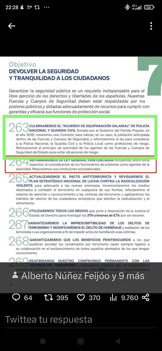Dartio3's tweet photo. @tu_abandono @malditotrullo @ppopular @NunezFeijoo @cucagamarra @Mtelladof @europapress @okdiario @elespanolcom @larazon_es @elprogramadear @abc_es @esRadio Breve alusión para #funcionariosdeprisiones.... pero sí lees programa @ppopular para @policia/@guardiacivil tiene mayor desarrollo y concreción. A ver, pardillos  q"os la han colao". #sosprisiones #SECTORPRISIONES #NoSomosAGE #AgentesDePrisionesYa #EquiparacionPrisiones https://t.co/FUrY7lKxzw