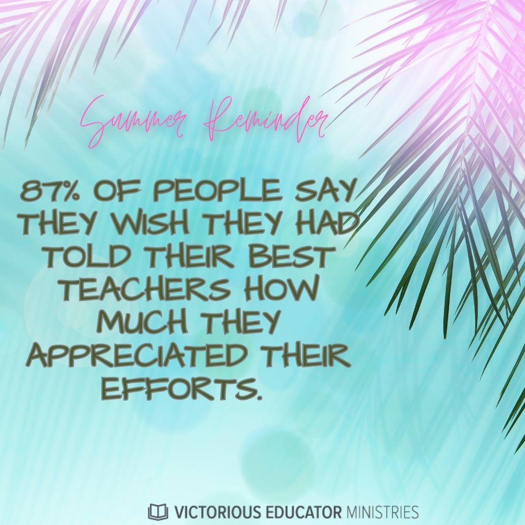 JackieMinorVEM's tweet photo. Even though we don't do our work to receive praise, it is nice to be appreciated. Regardless, remember God sees and understands. "Great is our Lord, and abundant in power; his understanding is beyond measure." Psalm 147:5  #victoriouseducator #Wednesdayencouragement #Godrewards https://t.co/p1xytFMRQo