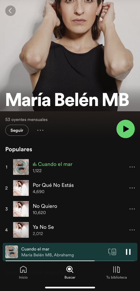 MariaBelenInfo's tweet photo. Oficialmente “Cuando el mar” nuevo sencillo de @soymariabelenmb a sobrepasado las 1,000 reproducciones en @SpotifyMexico sigamos apoyando este nuevo sencillo 
Pueden reproducirlo aquí https://t.co/TVQlbAt6LU

Y en todas las plataformas digitales. https://t.co/sR0in46smj