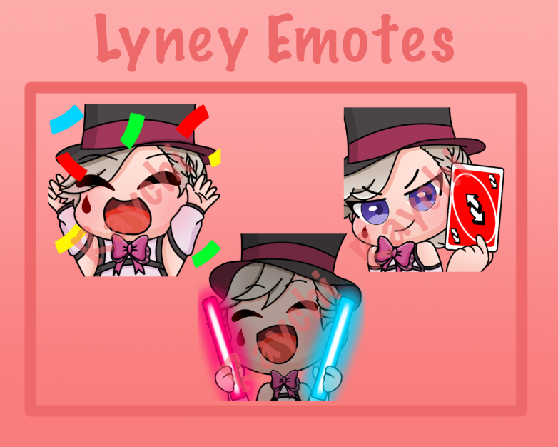 Raychi____'s tweet photo. New Lyney Emotes !! u can get them here https://t.co/Il8OmKXH2I https://t.co/Ze6hTx13Xa
