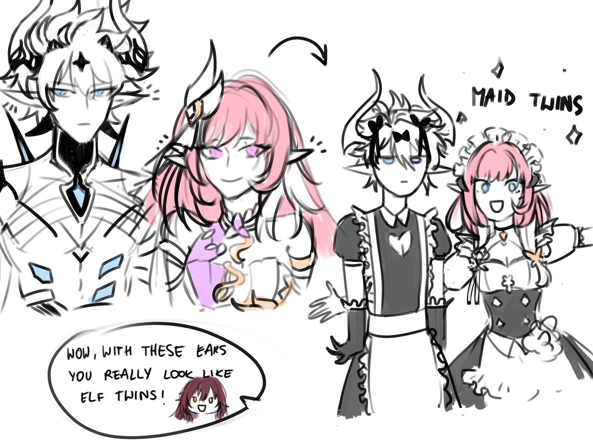 chihuahuarien's tweet photo. have some doodles of kevin and elysia casually being best siblings ever #kevinkaslana #elysia https://t.co/nZo7s9JfOH