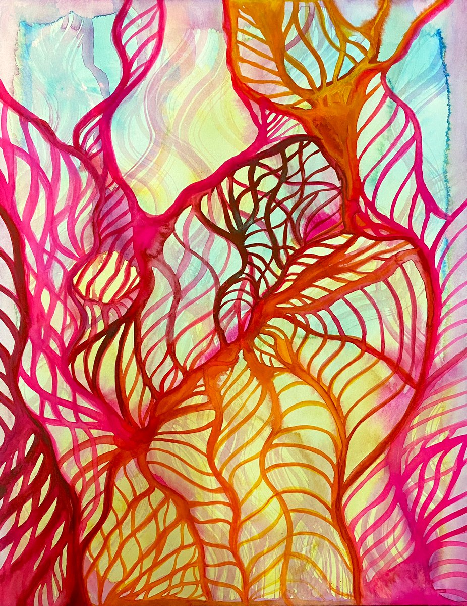 “Meditations on Connecting”, watercolor on paper✨ #art #Artist #expressionism #fineart #ArtistOnTwitter #painting