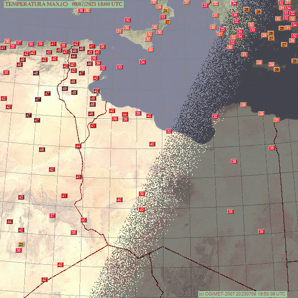 extremetemps's tweet photo. Extraordinary heat wave in Northern Africa, records are being obliterated every day.
Today up to an exceptional 48.9C at Tozeaur in Tunisia.

46.5C Gafsa all time high tied
46.9C Sibi Bouzid  monthly record

In Algeria  46.3C Miliana at 715m asl ,new July record https://t.co/b23c5pogM3