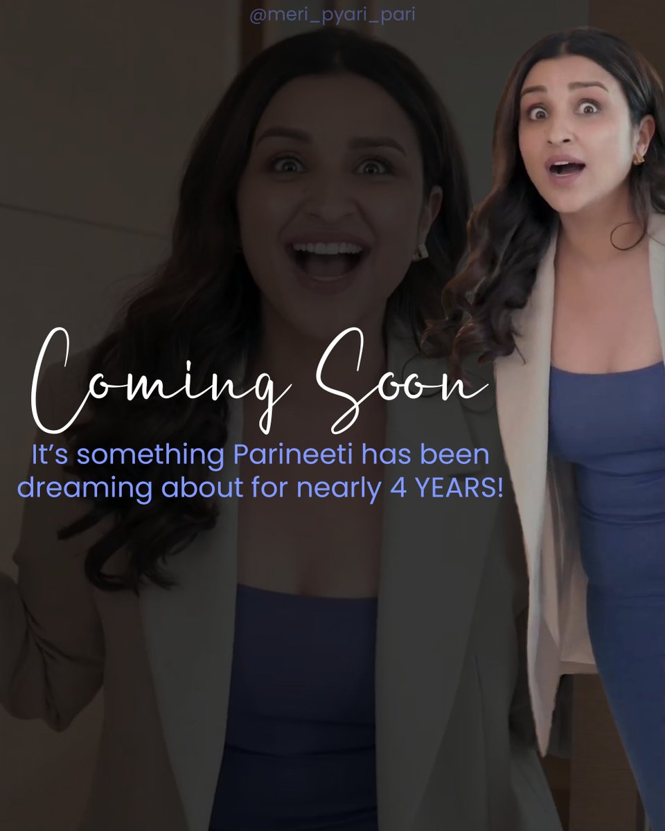 Meri_Pyari_Pari's tweet photo. "Bursting to unveil a 4 year old dream .. can’t wait for tomorrow!" - @ParineetiChopra https://t.co/YHA8cK0ycl
