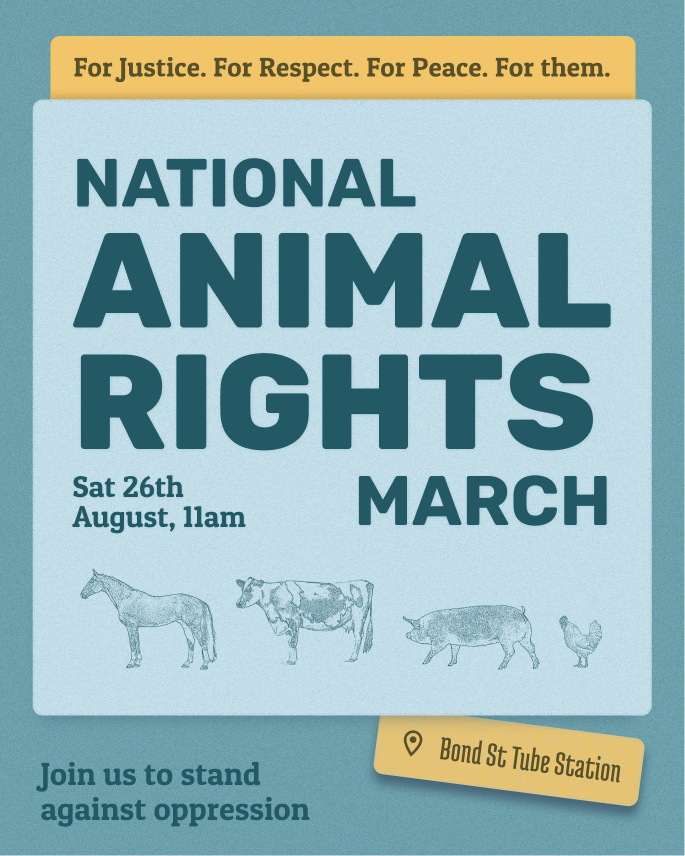 NARM_UK's tweet photo. It's time to get on the streets again! Time to send out a clear message: animals are here *with* us; not for us. Let's fight to end the oppression of all animals and march for justice, respect and peace. #nationalanimalrightsmarch #animalrights #animals #london https://t.co/1Ke3HZE5r0