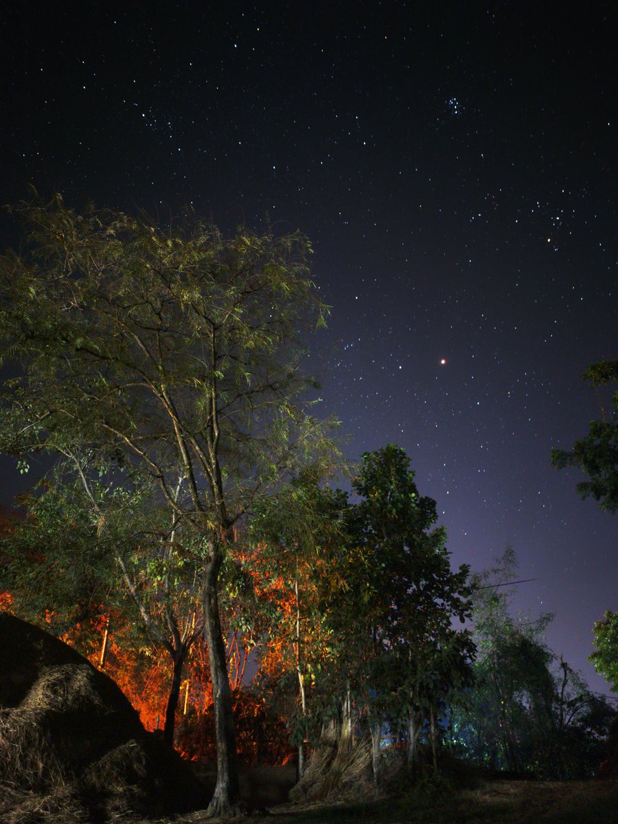 thenerdium's tweet image. PINNED TWEET:
Here's a thread of all the photos I've captured.
1) My first ever attempt at astrophotography.
2) Taurus and Mars
3) Orion Nebula
4) Milky way but in ugly JPEG colours
