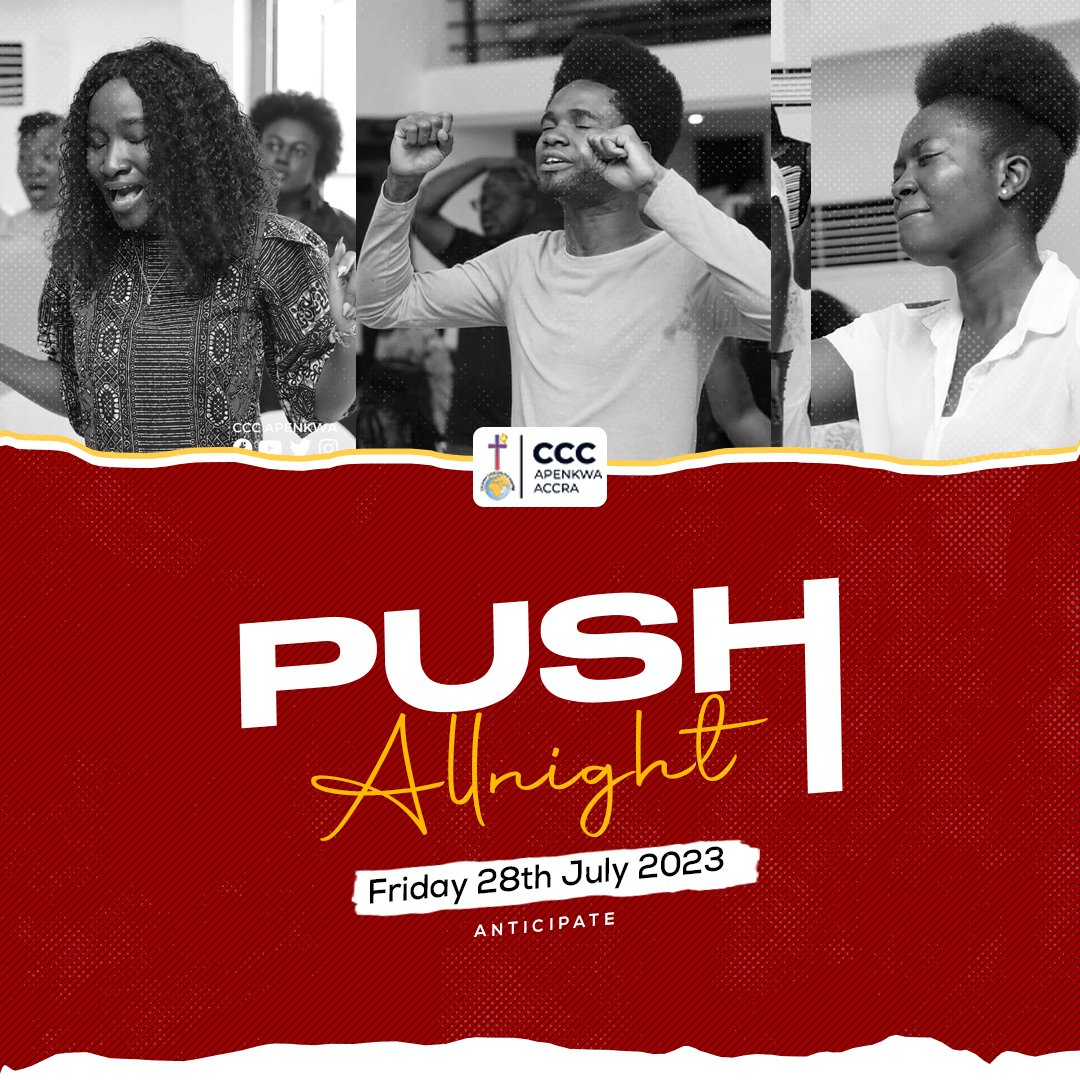 ccc_apenkwa's tweet photo. If there is a man to  pray; there is a God to listen.
Beloved, it's yet another time to gather before our Lord and King.
 It's time to seek His face.

 Block your calendars and get readyyyyy🔥💃

#pushallnight #july #prayers https://t.co/CR0WfmIEY0