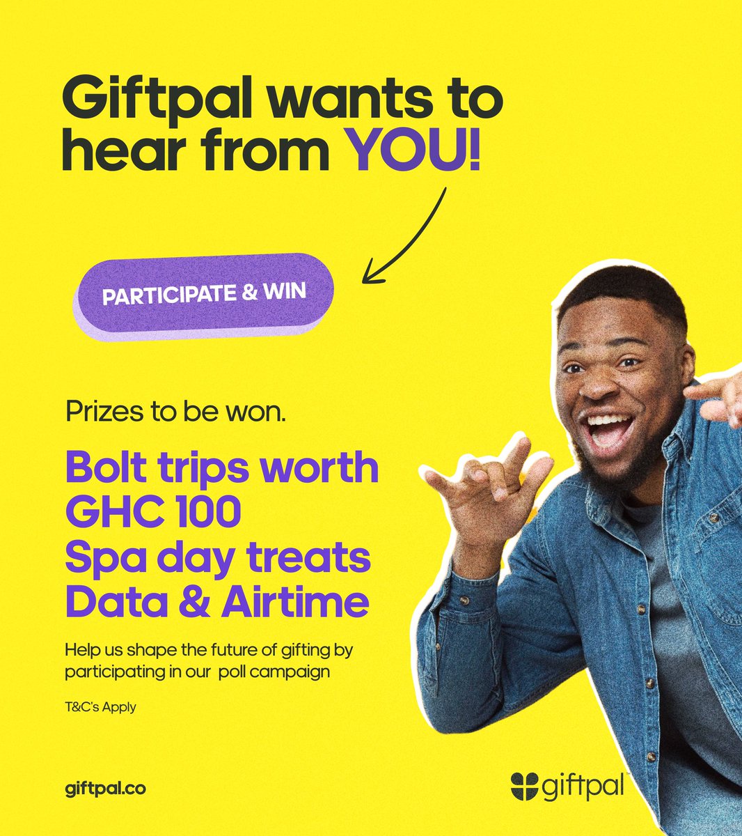 We have some amazing prizes for anyone that participated in this campaign. 

Follow: @giftpalafrica to stay up to date.