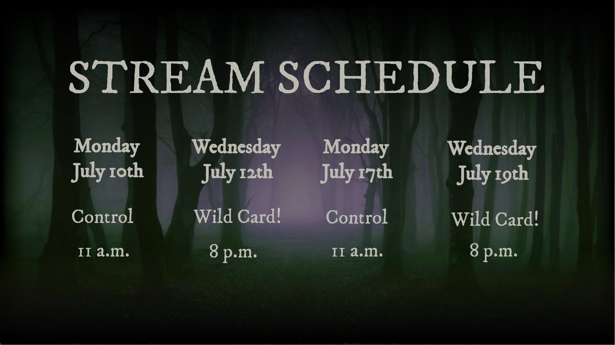We're back this week playing Control during the day on Mondays. What do we got for Wednesday? I dunno. But we'll find out! All times are CST. 

twitch.tv/jarekrictus

#twitch #twitchstreamer #horror #horrorstreamer #horrorgames #control
