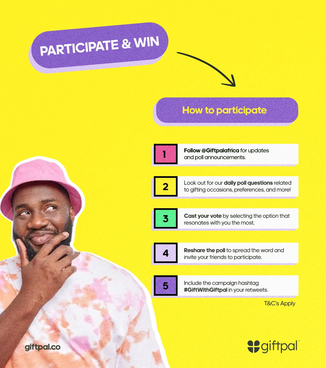 giftpalinc's tweet photo. Here’s how to get involved in our campaign.
We’ll love to hear from you.
Comment your phone number, or your social handles and we’ll randomly select you.
#GiftpalPoll #Giftpal https://t.co/3xZU48LsSN