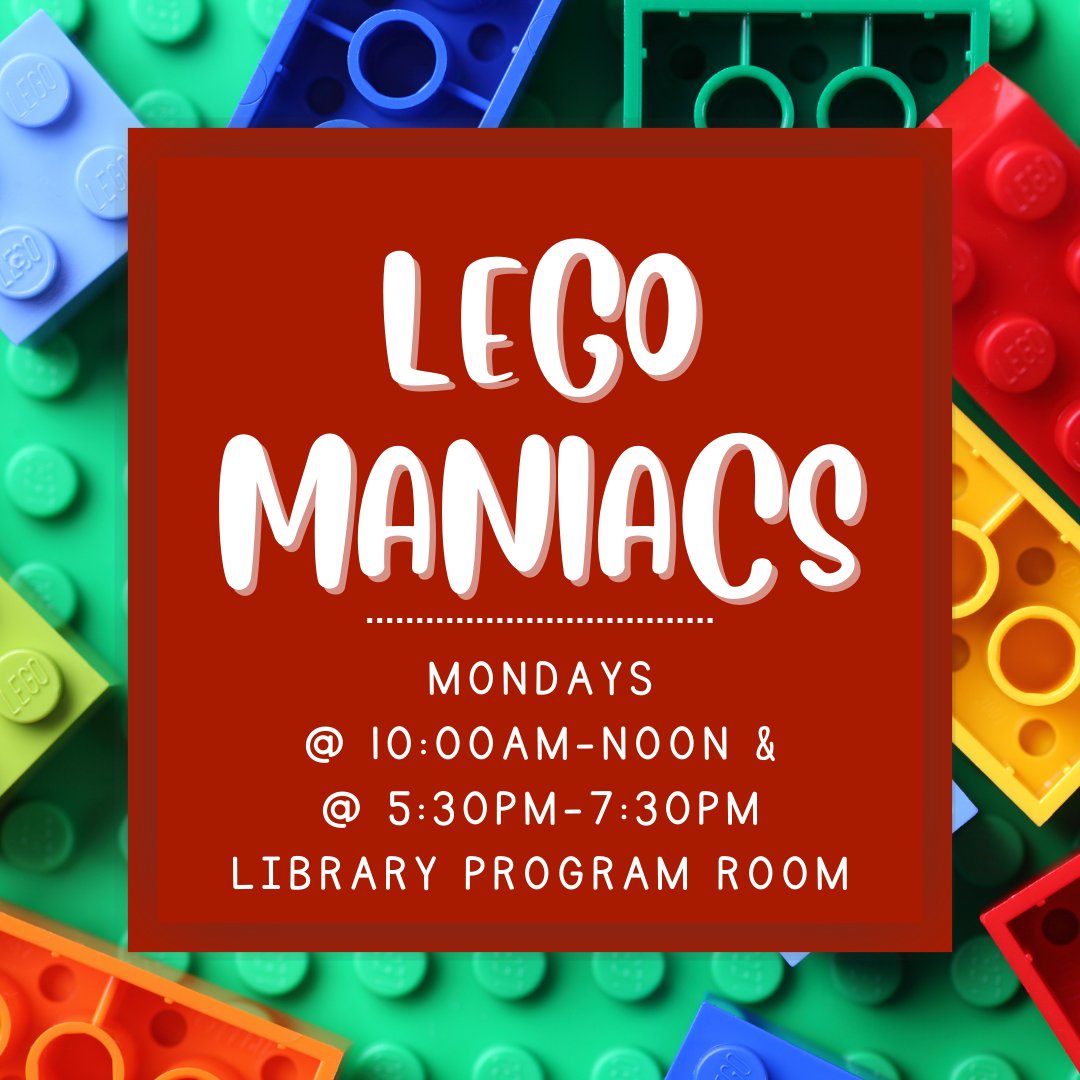 LEGO maniacs unite! We bring the legos, you bring the imagination. (No bare feet allowed.😄) Every Monday in July there'll be one session at 10 a.m. & another at 5:30 p.m. Come to either or both! #DuncanvilleTX #DuncanvillePL