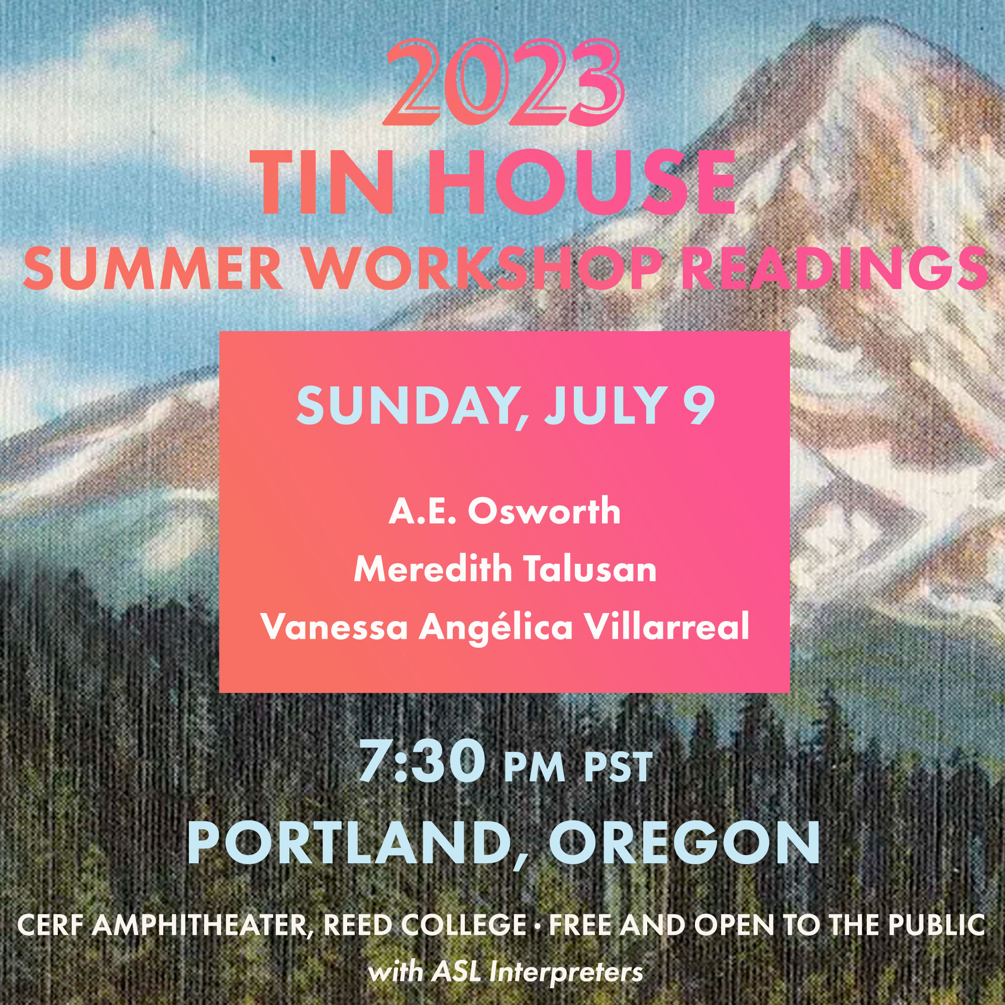 Tin House on Twitter "Our 2023 thsw reading series kicks off this
