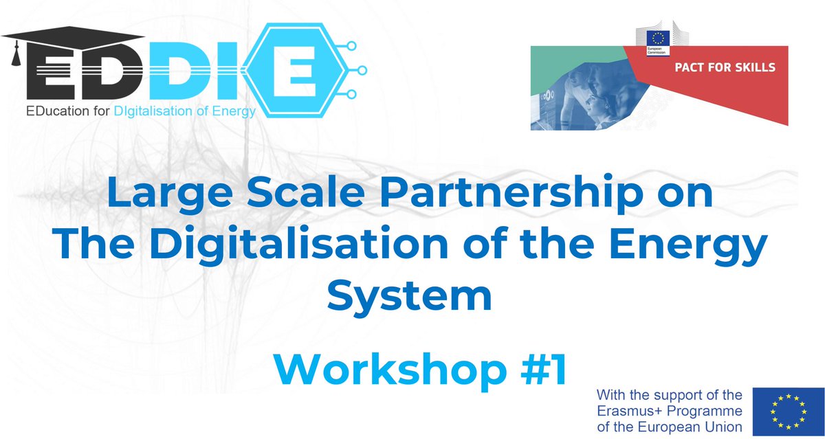 👉EDDIE launched the first online Workshop for the development of a "Large Scale Partnership for Digitalisation of Energy". The event was organized to address the need of having a skilled workforce to accelerate the digital transition.

🔗eddie-erasmus.eu

#EDDIE #energy