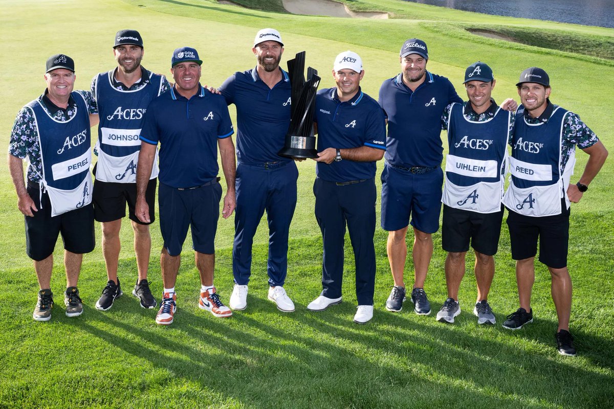 HUGE CONGRATS TO MY FELLOW TEAMMATES, @4AcesGC  🏆 THANK YOU GUYS for for helping me make my daughter, Windsor-Wells’, day! 🌸 Such a great course, and perfect conditions @CenturionClub @livgolf_league . Congrats to @cameronsmithgolf on the individual victory!