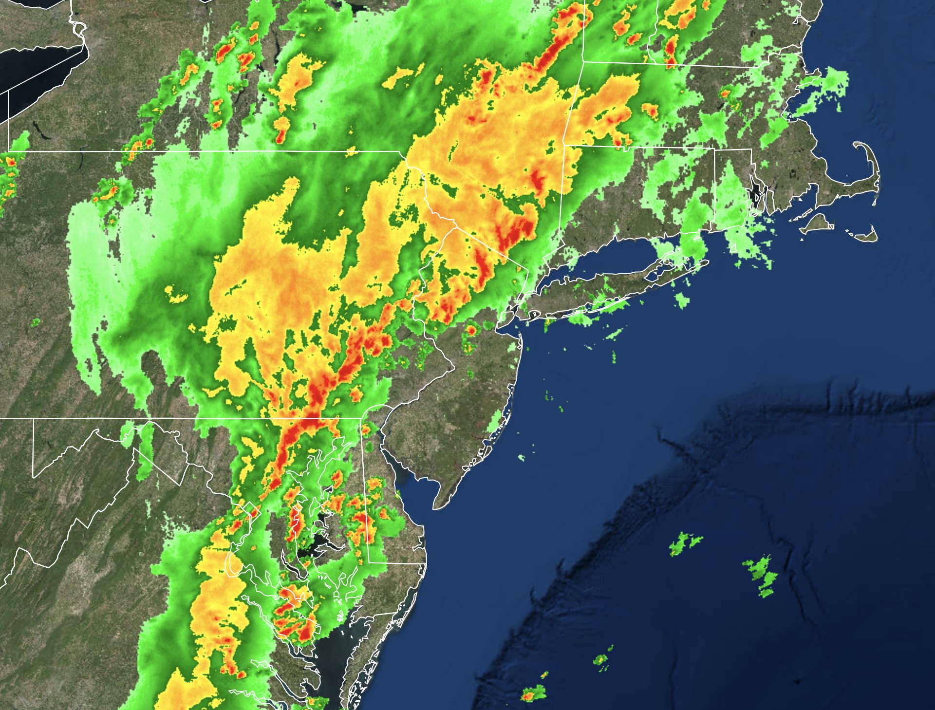 NY NJ PA Weather on Twitter "The heavy rainfall band has formed and is