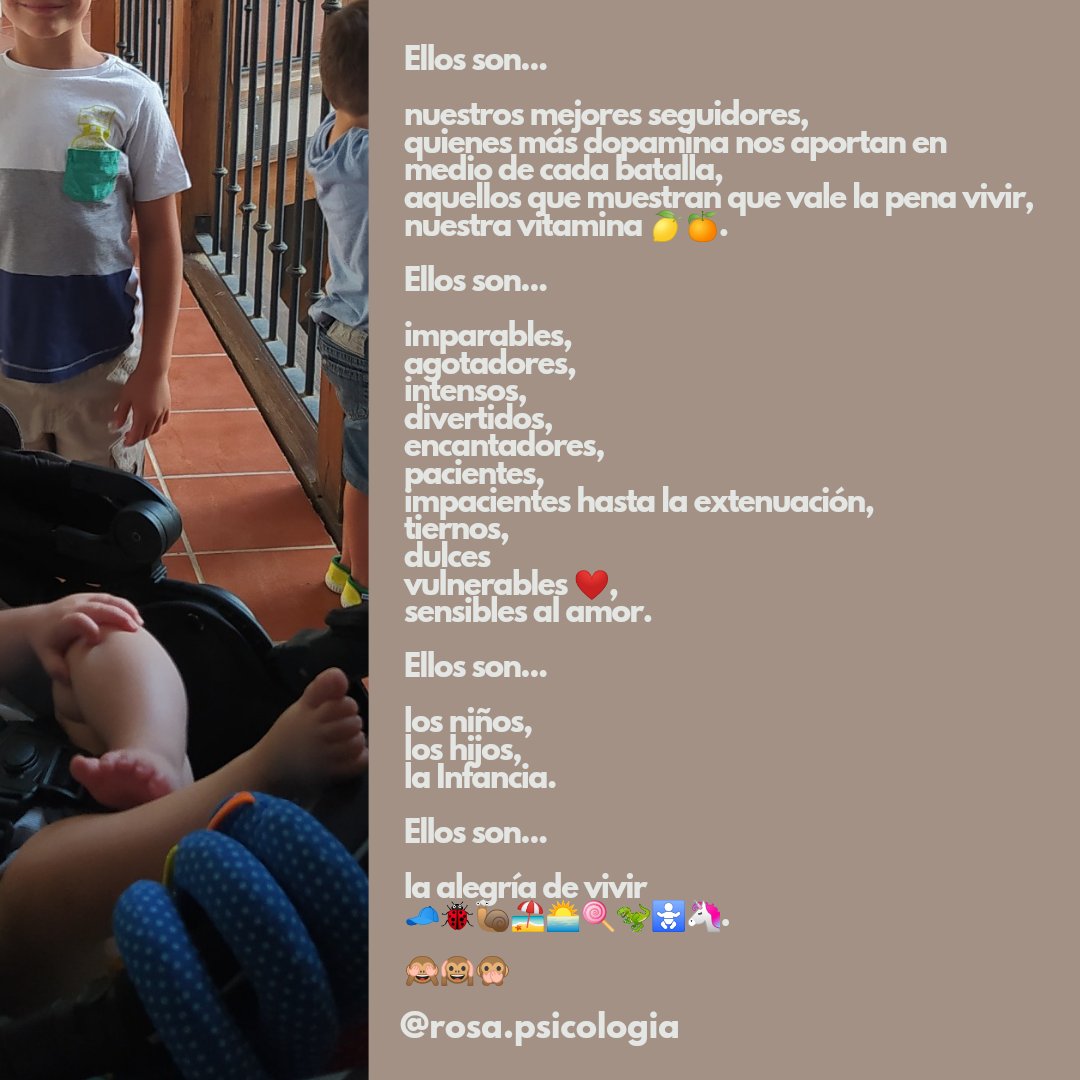 Ellos son... #infancia #hijos #niños #poesía de una tarde de #verano