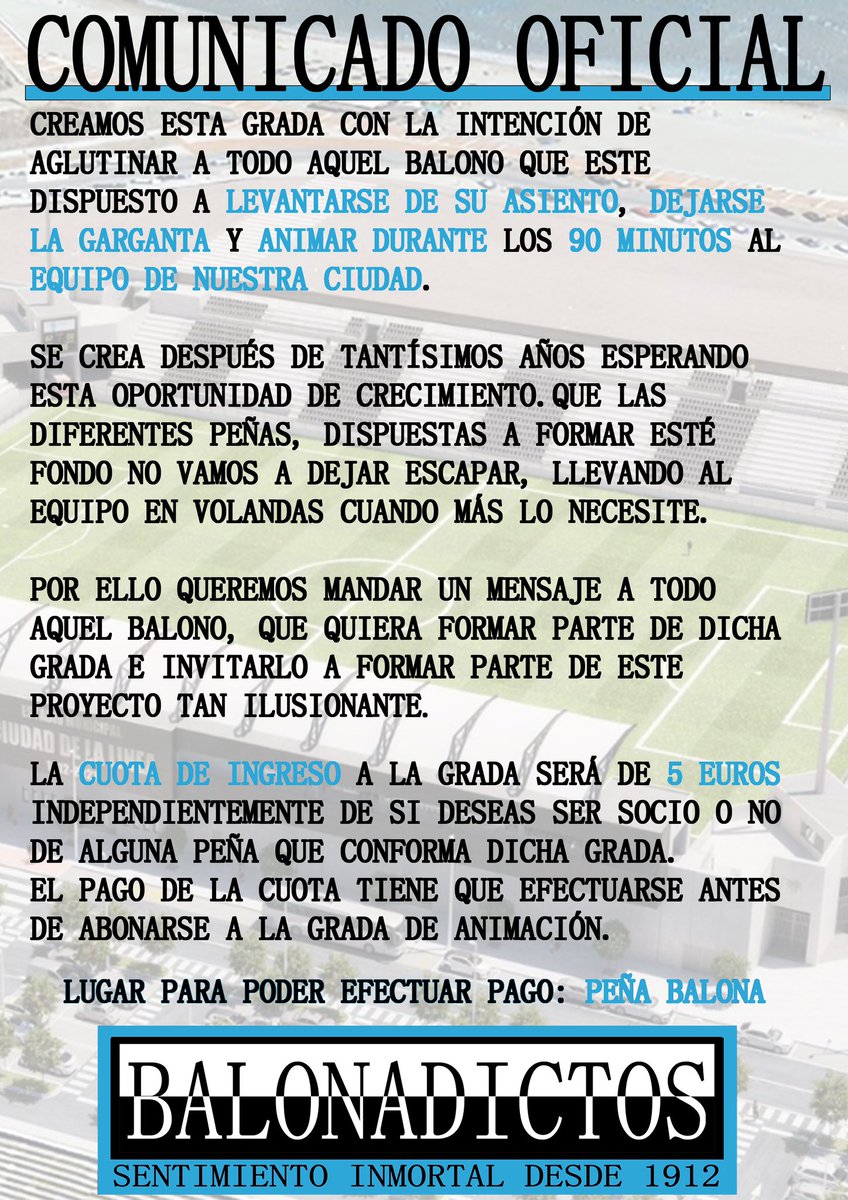 GRADA DE ANIMACIÓN BALONADICTOS