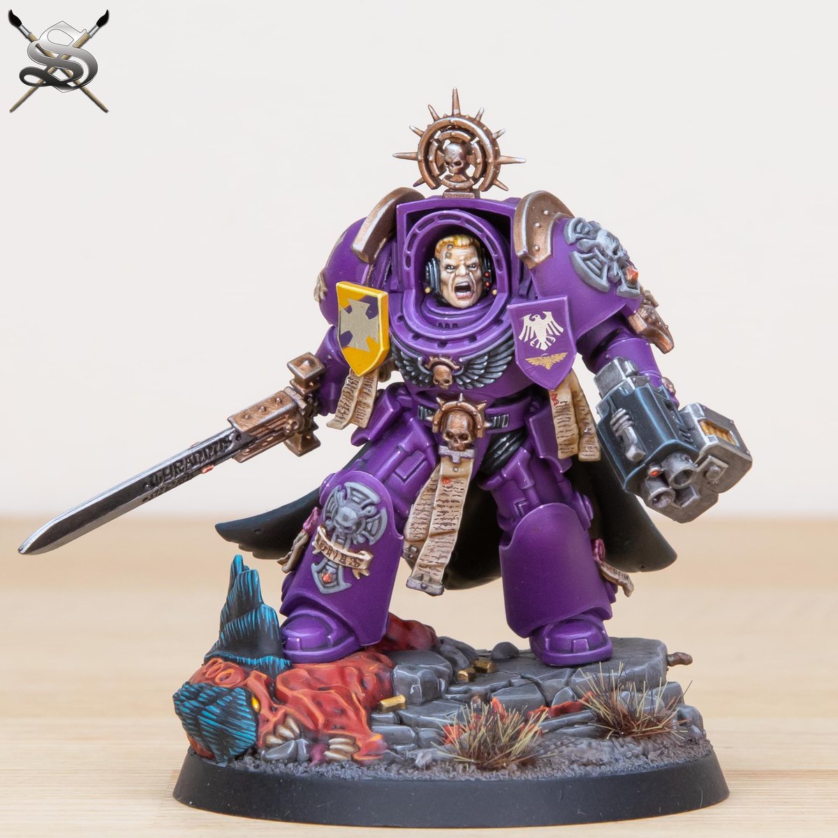 jamesotero_figureart (@jfigureart) on Twitter photo Captain Astor Sarvillion of the Hawk Lords which I loved painting from the Leviathan box.
Thanks to <a href="/warhammer/">Warhammer Official</a> for sending Siege the stunning new miniatures from the Levaithan box!
#40k #hawklords #spacemarines #terminatorcaptain #adwip #paidpartnership #new40k Captain Astor Sarvillion of the Hawk Lords which I loved painting from the Leviathan box.
Thanks to <a href="/warhammer/">Warhammer Official</a> for sending Siege the stunning new miniatures from the Levaithan box!
#40k #hawklords #spacemarines #terminatorcaptain #adwip #paidpartnership #new40k