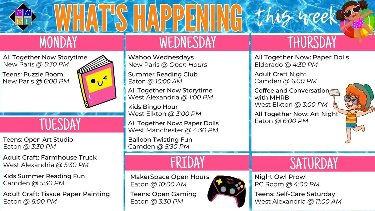 Take a look at what's coming up this week at the library! For more information, visit preblelibrary.org/events