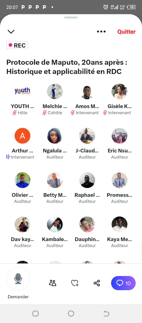 Asrjrdcongo's tweet image. #TwitterSpace
Mis à part la vulgarisation de Article 14 du protocole de Maputo, @YouthSprint vulgarise sur d&apos;autres thématiques?

Les jeunes de @YouthSprint mènent des activités qui luttent contre les violences basées sur le genre y compris la #coercition #reproductive.