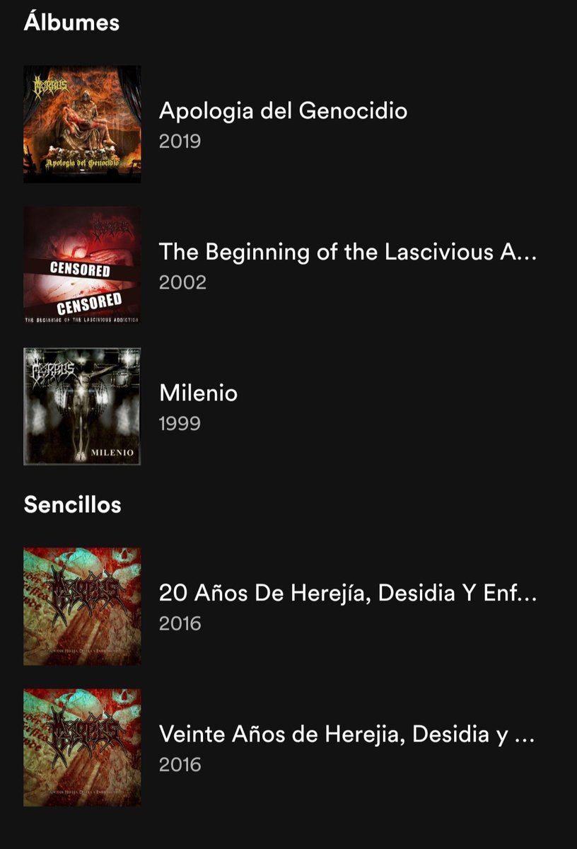 Ya disponible en #Spotify gran parte de nuestra discografía 
#morbusvenezuela #brutaldeathmetal #deathmetal