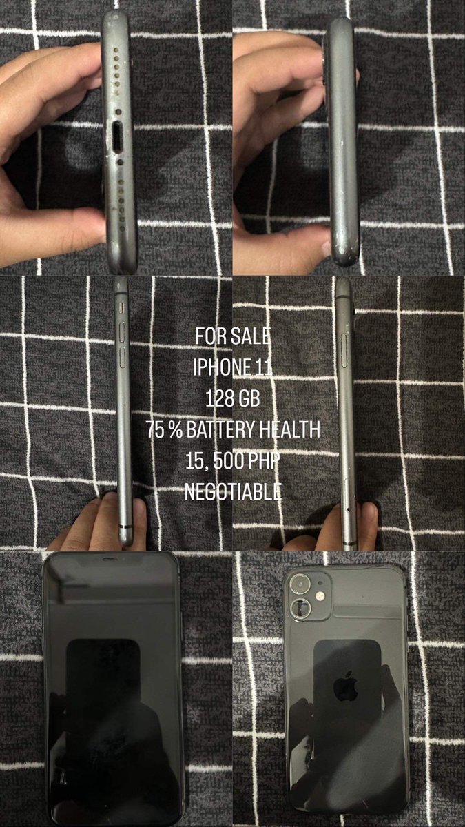dowoorum_'s tweet photo. wts lfb ip11 ph 

iphone 11 black
128 gb
75% battery health
all cameras are working
face id is working
has scratches and dents but unnoticeable with phone case

rfs: upgrade 

15,500 PHP (negotiable)

la union/mnl 

dm me if inch! 📥 https://t.co/GZMXa6pt6i