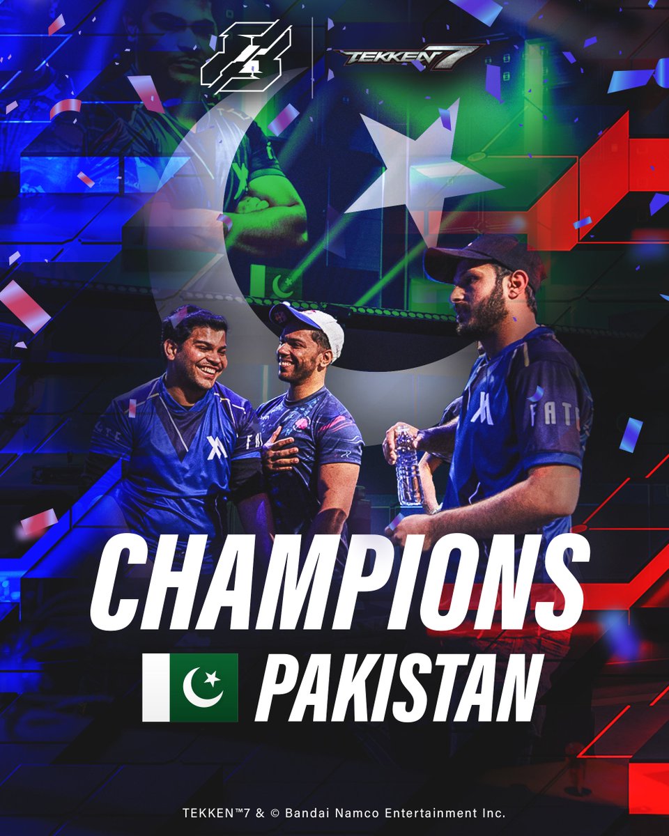 GIVE IT UP FOR THE #GAMERS8 TEKKEN 7 NATIONS CUP CHAMPIONS!

TEAM PAKISTAN! 
   🇵🇰 <a href="/ArslanAsh95/">Twis | Arslan Ash</a> 
   🇵🇰 <a href="/AtifButt540/">Fᴀʟᴄᴏɴ | ᴀᴛɪꜰ</a> 
   🇵🇰 <a href="/Khanimran675/">KHAN 🇵🇰</a>