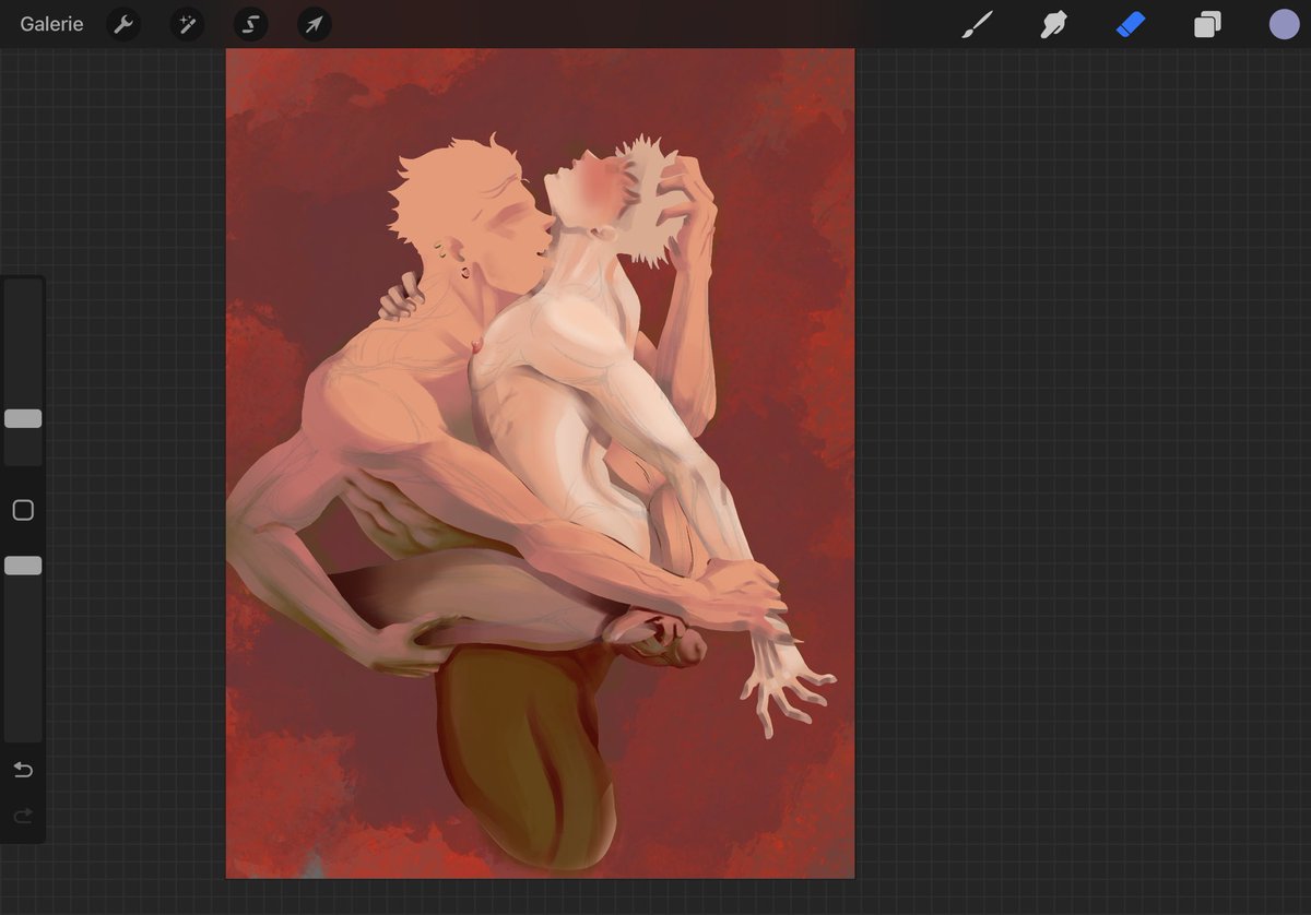 DecadenceInFire's tweet photo. Second preview 2/5 ! Juicy Sukuna x Itadori 🫣 Today I show you the advancement of the previous one. I do some coloring who mark the muscle, and after I simplify with colors agreeing to the background.

Curious ? Go see #ferociouszine !
#sukuita #jjkzine #yaoi #fanart https://t.co/Y4xsmspQSN