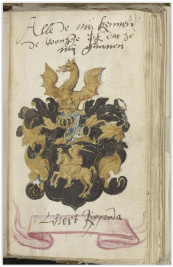aabuwalda's tweet photo. @sneuperdokkum @Zaqina @FriesMuseum @WillemdePrater @WillemLodewijkN @BrederodeInfo @MuseumNienoord @RedmerAlma Bijdrage van Luert #Ripperda (ong. 1560-1617), ritmeester in het Groninger Regiment. Ook hij heeft een aardig devies.
@RedmerAlma
https://t.co/gGbMGcF3Io https://t.co/Vh2K5Sbej7