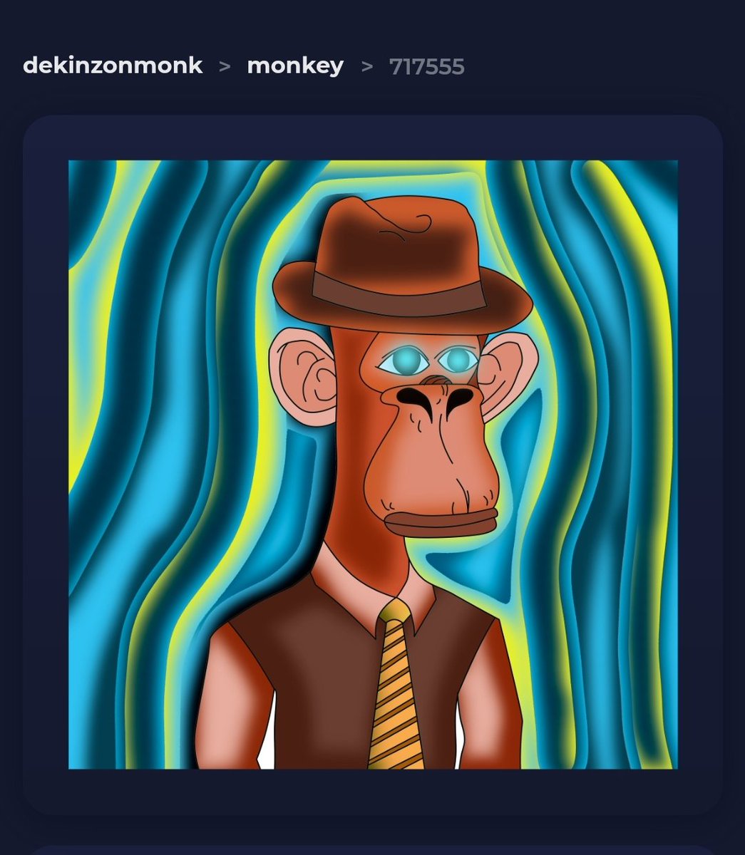 New monkey

- like and RT
- follow <a href="/deckinzonmonkey/">Deckinzon Monkeys</a> &amp; <a href="/BeepBlueShark/">TheShark</a> 
- leave wax wallet in the description
- ends 1d

#NFT #nftcollector #NFTCommmunity #NFTGiveaway #NFT縁日 #NFTdrop