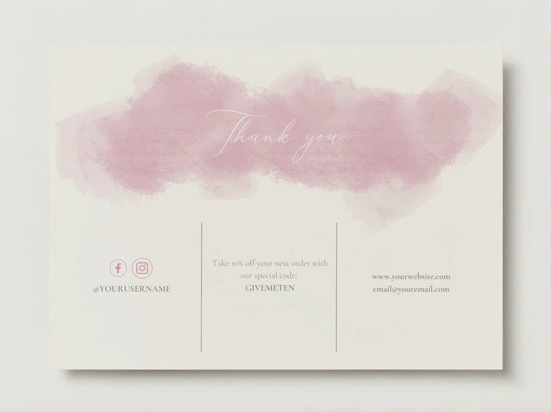 sarinalove's tweet photo. Just testing out the waters and created a small business thank you card on#etsy. What do you think? Just my first creation and more to come! 

https://t.co/O7BMVVToCt https://t.co/Kz7bCv4n4t